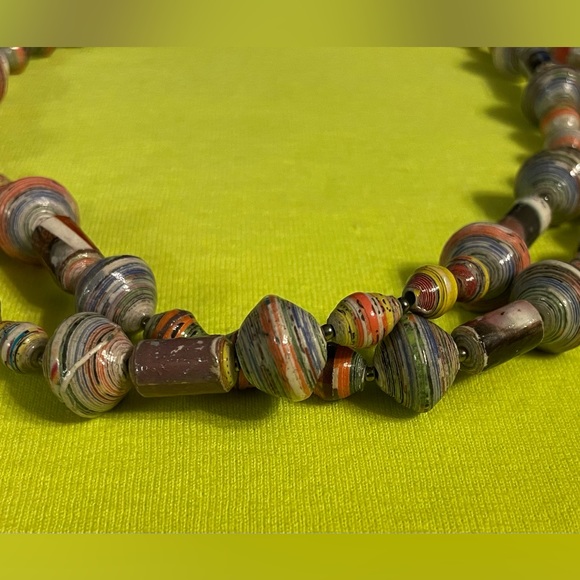 Handmade “One of a kind” Custom paper beads (20” necklaces) Made in the USA - Picture 5 of 6